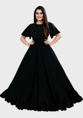 Ghateshvar Flared/A-line Gown(Dark Blue)