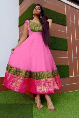 TADKESHVAR Anarkali Gown(Pink)