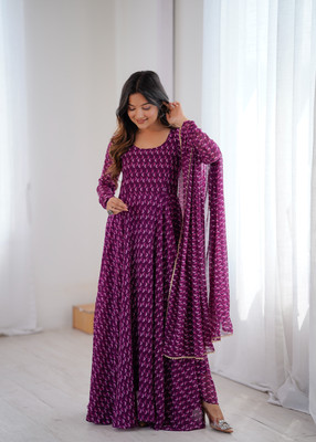 A A ITALIYA Anarkali Gown(Purple)