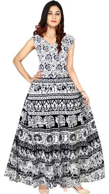 MOHINI CREATION Anarkali Gown(Multicolor)