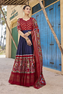 Odd by chansi Trendz Flared/A-line Gown(Red)