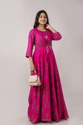 HERE&NOW Anarkali Gown(Pink)
