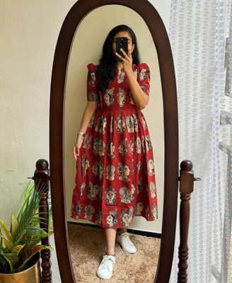 Shivsankar Flared/A-line Gown(Maroon)