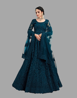 Julee Flared/A-line Gown(Dark Blue)