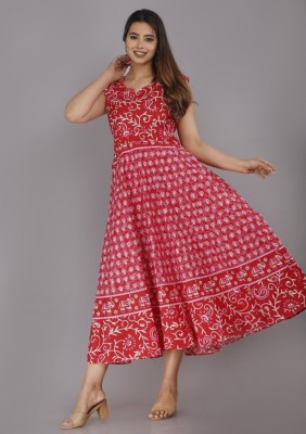 Bharti Empire Flared/A-line Gown(Red)