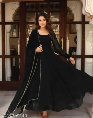 Heer Enterprise Anarkali Gown(Black)