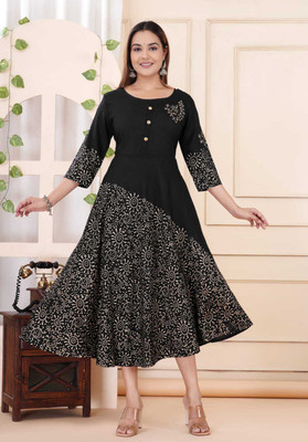 VRSS ENTERPRISES Flared/A-line Gown(Black)
