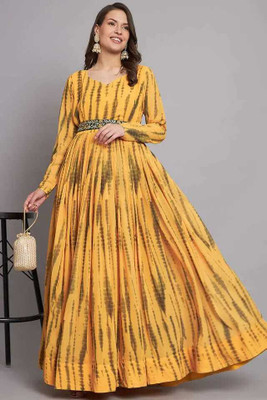 Dhanshvi Anarkali Gown(Yellow)