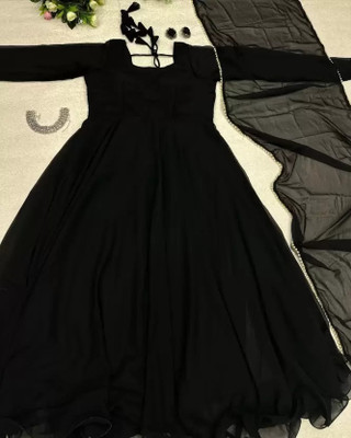 NITYA CLOTHING Anarkali Gown(Black)