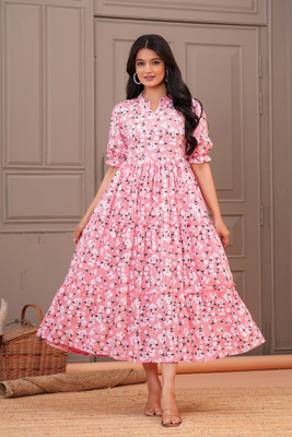 Teja Art Anarkali Gown(Pink)