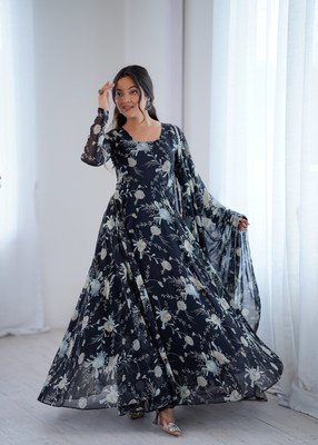 S2DCLOTHING Anarkali Gown(Black)