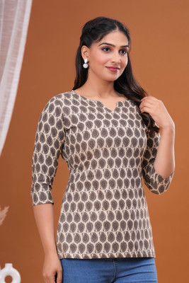 KRISHVINA KURTIES Flared/A-line Gown(Brown)