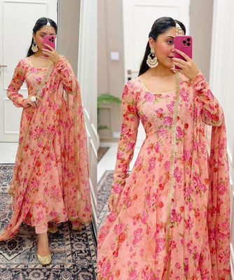 sabatrendz Flared/A-line Gown(Pink)