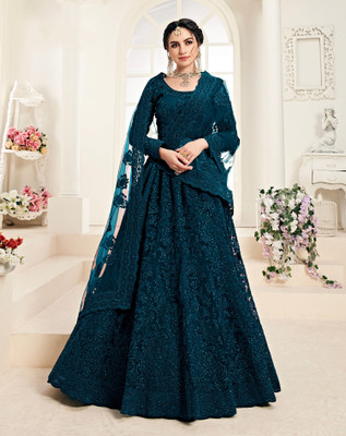 A To Z Cart Flared/A-line Gown(Dark Blue)