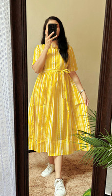sarswa Anarkali Gown(Yellow)