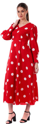 ladik way Flared/A-line Gown(Red)