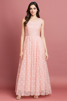 Hardik Flared/A-line Gown(Pink)