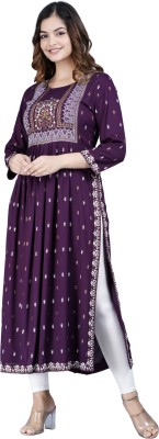 Afaaf Export Anarkali Gown(Purple)