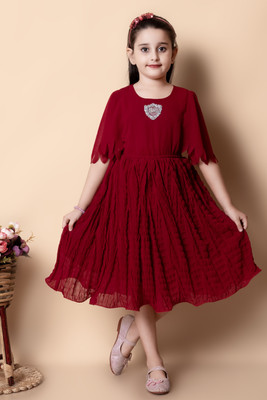 barkatdesigningplanet Flared/A-line Gown(Red)