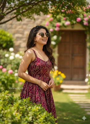 VARSHDIN Flared/A-line Gown(Red)