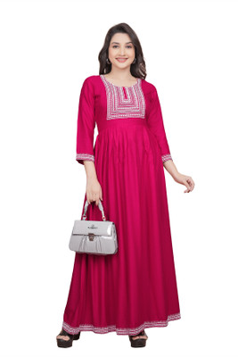 DURADERO Flared/A-line Gown(Pink)