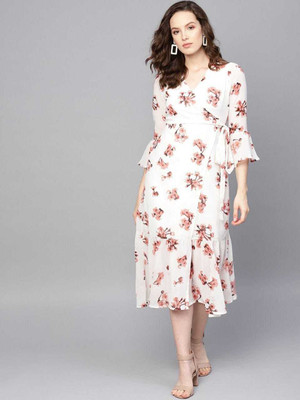 UDANIENTERPRISE Women A-line White Maxi/Full Length Dress