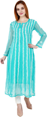JUGNU TEXTILES Anarkali Gown(Light Green)
