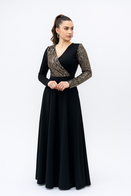 KRSF Flared/A-line Gown(Black)