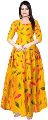 JAIPRY Anarkali Gown(Multicolor)