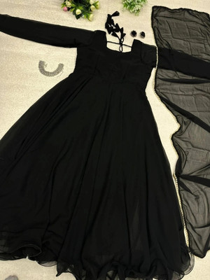 JAYDIP N NAKRANI Anarkali Gown(Black)