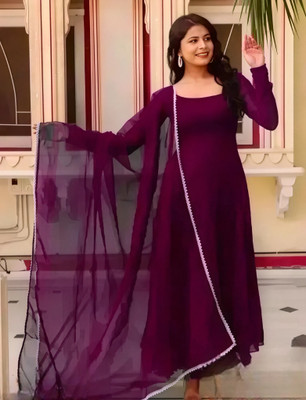 A A ITALIYA Anarkali Gown(Black)