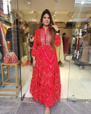 kcb Anarkali Gown(Red)
