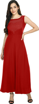 Piaro Flared/A-line Gown(Maroon)