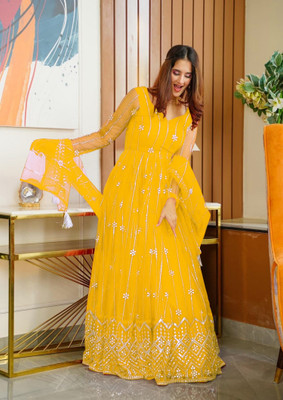 Julee Flared/A-line Gown(Yellow)