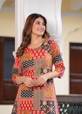 Madhurima Collection Flared/A-line Gown(Red)
