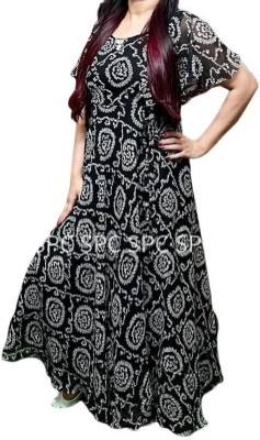 D F STUDIO Anarkali Gown(Black)