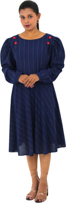 westyle Flared/A-line Gown(Dark Blue)