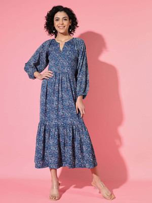 Vesh Flared/A-line Gown(Blue)