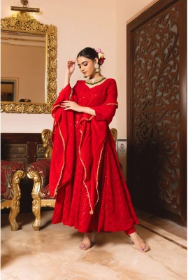 Kedar Fab Anarkali Gown(Red)