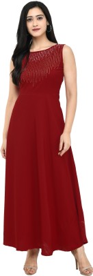 Piaro Flared/A-line Gown(Maroon)