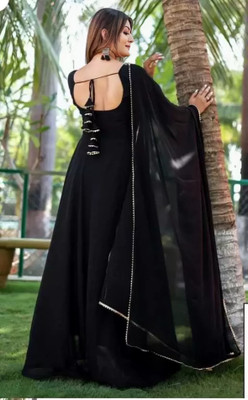 Heer Enterprise Anarkali Gown(Black)
