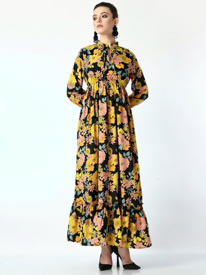 ZWERLON Flared/A-line Gown(Yellow)