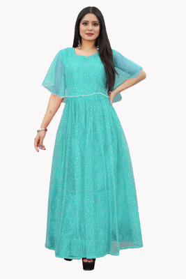 Apnisha Flared/A-line Gown(Light Blue)