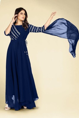 SANCIA Flared/A-line Gown(Blue)