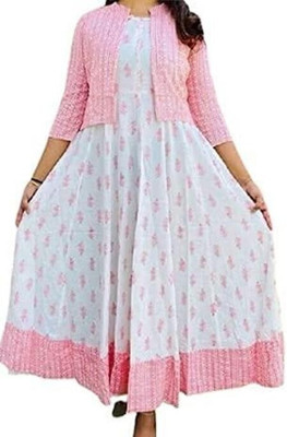 DURVESH FASHION FAB Flared/A-line Gown(White)