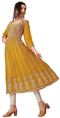 SATISHRANA Anarkali Gown(Multicolor)