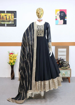 GRISHU COLLECTION Anarkali Gown(Black)