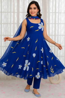mogal fashion Anarkali Gown(Blue)