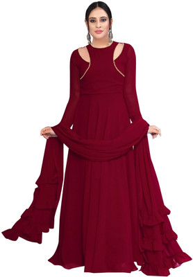DURADERO Anarkali Gown(Maroon)