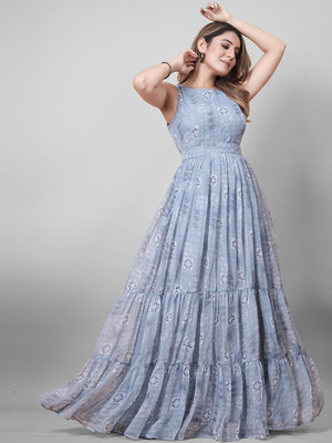 THE EDEN Flared/A-line Gown(Grey)